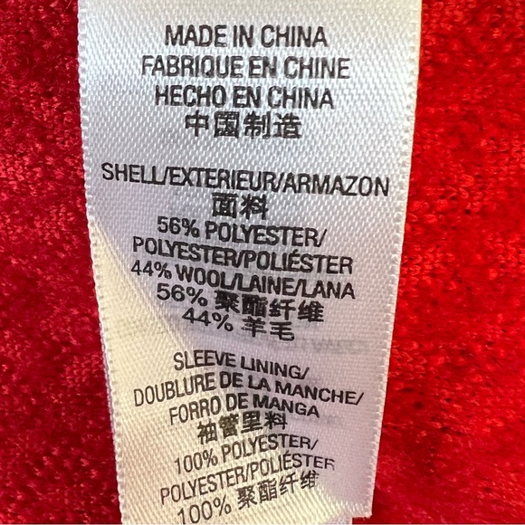 Juicy Couture Wool Blend Knit Moto Jacket With Faux Leather Trim Small NWT - Picture 9 of 15